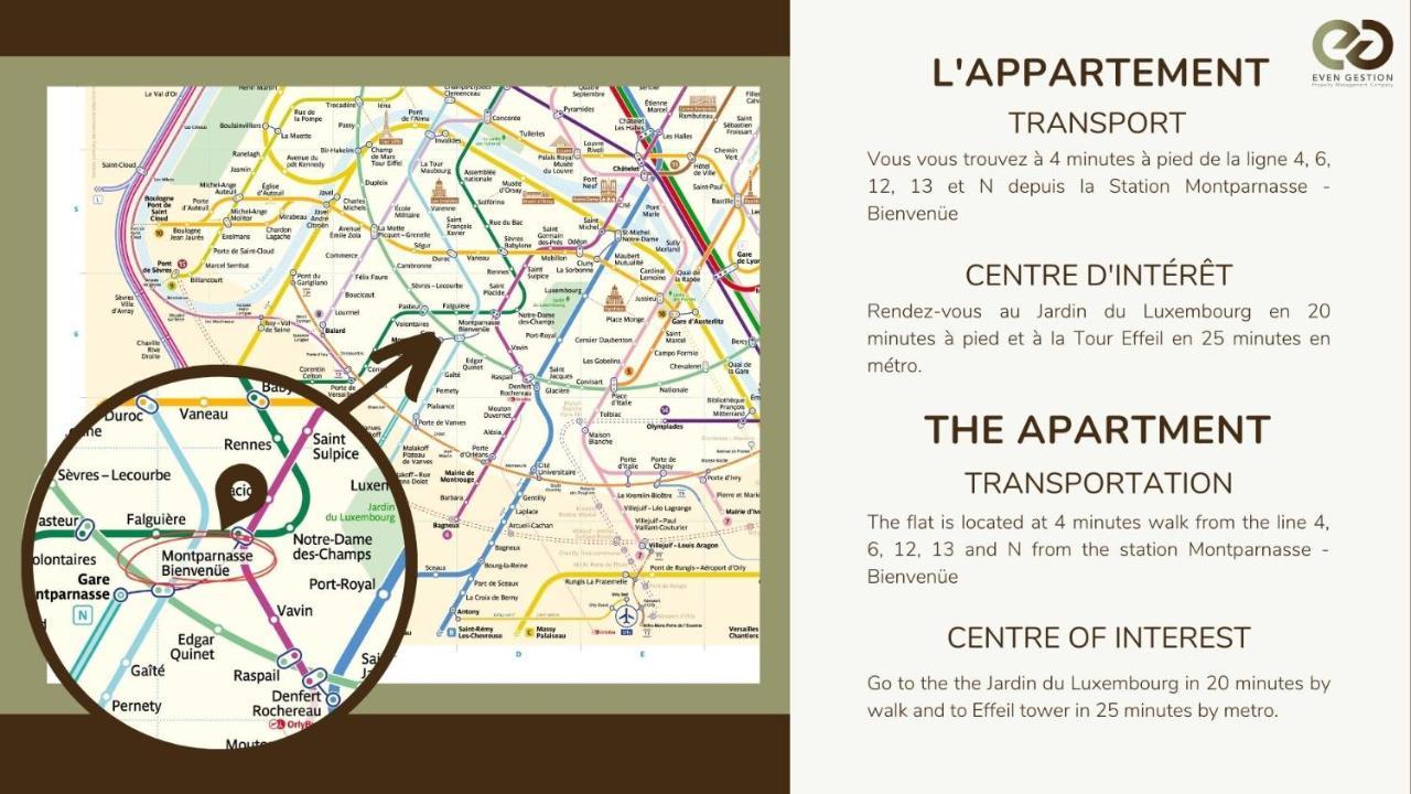 Prox.Gare Montparnasse-Galeries Lafayette! 4Pers. Apartman Párizs Kültér fotó